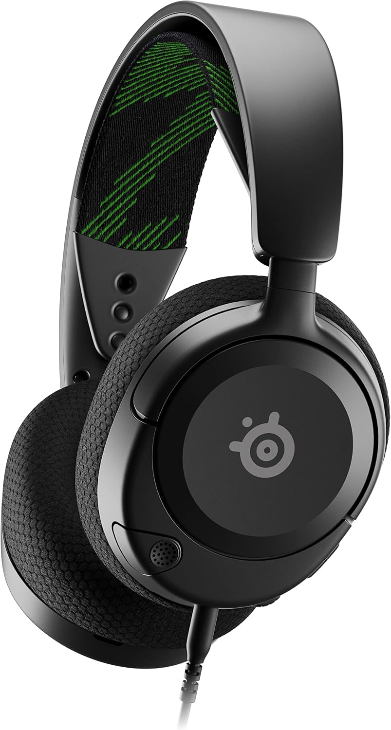 SteelSeries Arctis Nova 1X Xbox Series X/S Gaming Headset - Hi-Fi Drivers - 360° Spatial Audio - AirWeave Memory Foam Ear Cushions - Lightweight - Also compatible with PC, PS5, PS4 - Black