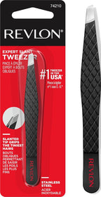 Revlon Expert Slant Tip Tweezer, Black, 1 Count