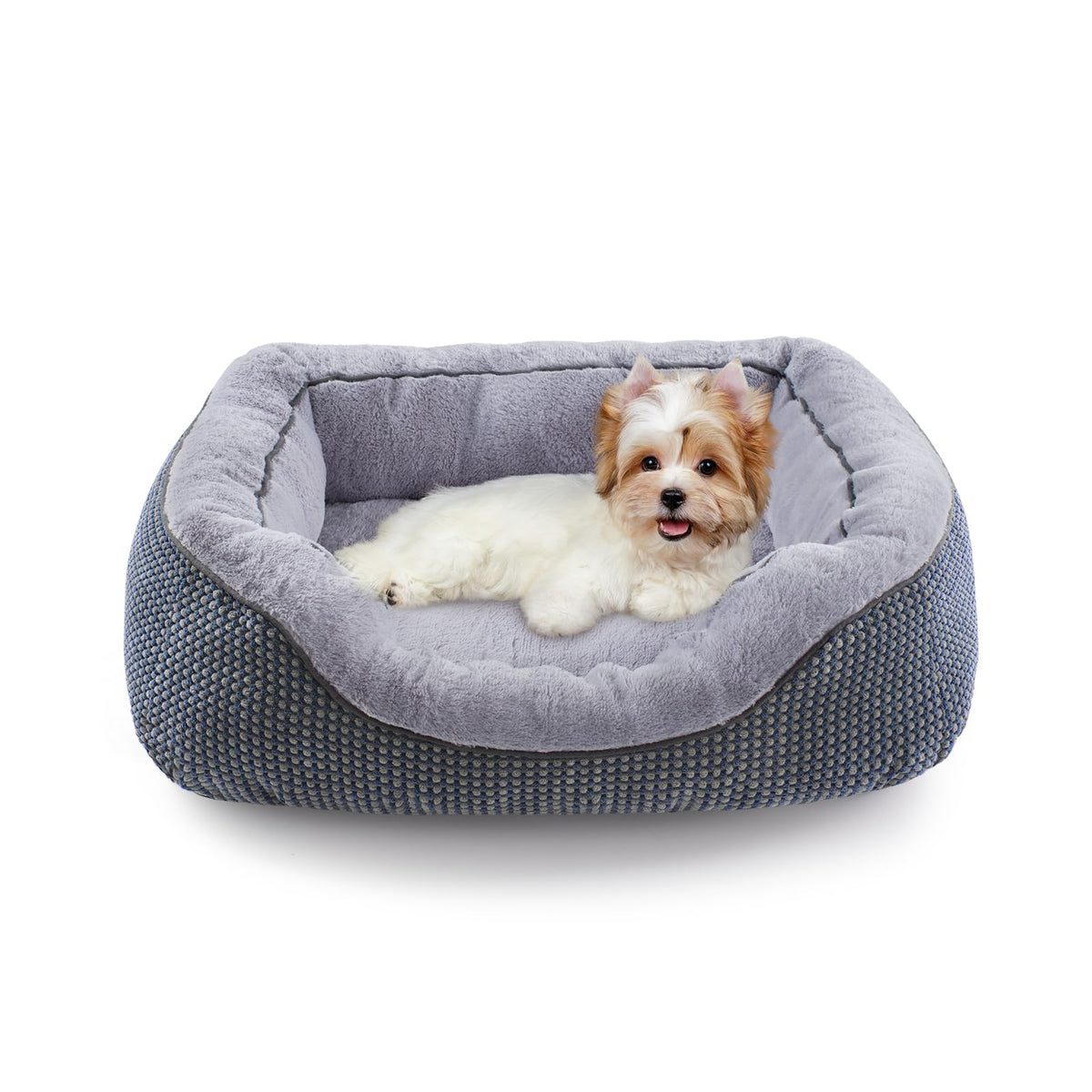 INVENHO Medium Dog Beds for Medium Dogs Washable, Rectangle Dog Bed Medium Size Dog, Orthopedic Dog Bed, Warming Soft Calming Sleeping Puppy Bed Durable Pet Bed with Anti-Slip Bottom M(30"x24"x9")