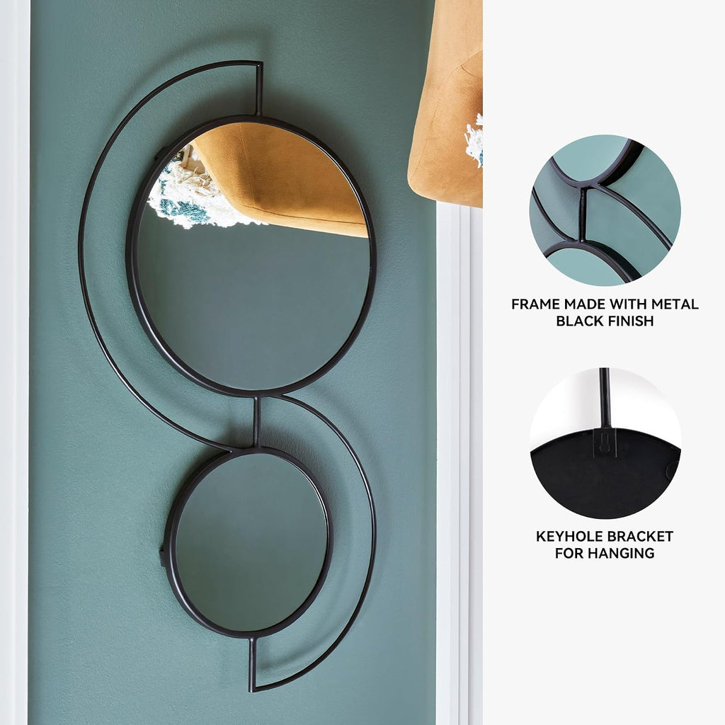 Signature Design by Ashley Shayham Modern Accent Mirror with Thin Frame, Black