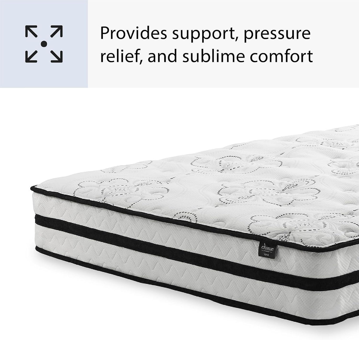 Signature Design by Ashley Queen Mattress, 10 Inch Medium Firm Hybrid