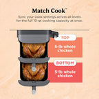 Ninja Air Fryer DoubleStack XL, 10 Qt, 6-in-1, Deep Grey, SL401 | Air fry, broil, roast, bake, reheat, dehydrate, Cooks 4 foods at once, Fits 5 lb chicken
