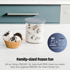 Ninja CREAMi XL Deluxe 11-in-1 Ice Cream & Frozen Treat Maker, NC501 | Ninja® CREAMi® XL Deluxe turns almost anything into ice cream, sorbet & gelato, with 24 oz. XL Tubs for the whole family.