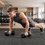HOMCOM 2x4kg/2x5kg/2x6kg/2x8kg/2x10kg Rubber Hex Dumbbell Set Anti-Rolling Free Weights Dumbbells Pair with Knurled Grip for Home Gym Strength Training Exercise