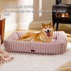 Bedsure ComfyFleece® Cute Dog Beds Large Sized Dog Washable，36in Cream