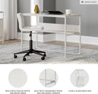Signature Design by Ashley Deznee Industrial Home Office Desk, White