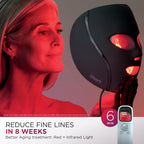 Shark CryoGlow LED Face Mask, Red Light Therapy, Under-Eye Cooling, FW312PL