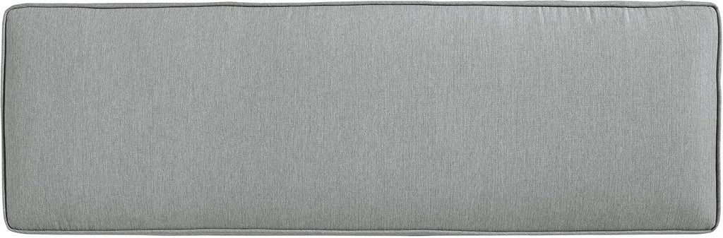 Signature Design by Ashley Elite Park Outdoor Bench with Foam Cushion, Nuvella Weather Resistant Fabric, Rust Free Aluminum Frame, 54" W x 17" D x 16.5" H, Gray