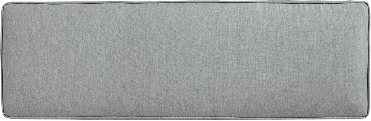 Signature Design by Ashley Elite Park Outdoor Bench with Foam Cushion, Nuvella Weather Resistant Fabric, Rust Free Aluminum Frame, 54" W x 17" D x 16.5" H, Gray