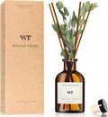 WEALD TRIBE Flower Reed Diffuser Set Eucalyptus & Lavender Scent for Room Bathroom Accessories Shelf Decor & Air Fresheners, Sticks Defusers with 4.0 fl oz Home Fragrance Oils, Office Gift