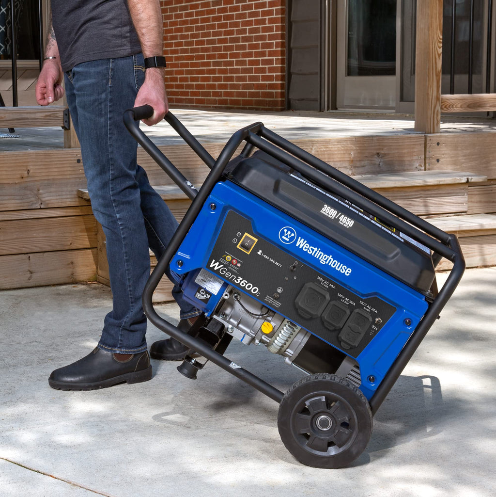 Westinghouse 4650 Peak Watt Portable Generator, RV Ready 30A Outlet, Gas Powered, CO Sensor