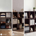 Signature Design by Ashley Glosmount 9 Cube Storage Organizer or Bookcase, Cherry & Light Brown