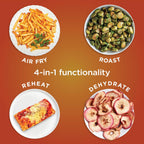 Ninja Air Fryer Pro, 5 Qt, 4-in-1, Grey, AF141 | Air fry, roast, reheat, dehydrate, 1750W, 400F max, Fits 4 lbs fries, Nonstick basket, Dishwasher-safe