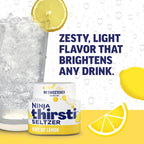 Ninja Thirsti Flavored Water Drops, SELTZER Lemon, Crisp and Refreshing Sparkling Water, Zero Calories, Zero Sugar, Zero Sweeteners, Makes 20, 12oz drinks, 3 Pack, WCFLEMNAM
