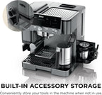 Ninja Luxe Café Premier Espresso & Rapid Cold Brew, Gunmetal, ES601GM | Drip Coffee, Built-in Coffee Grinder, Hands-Free Milk Frother, Assisted Tamper for Cappuccinos & Lattes