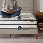 Signature Design by Ashley Queen Mattress, 10 Inch Medium Firm Hybrid