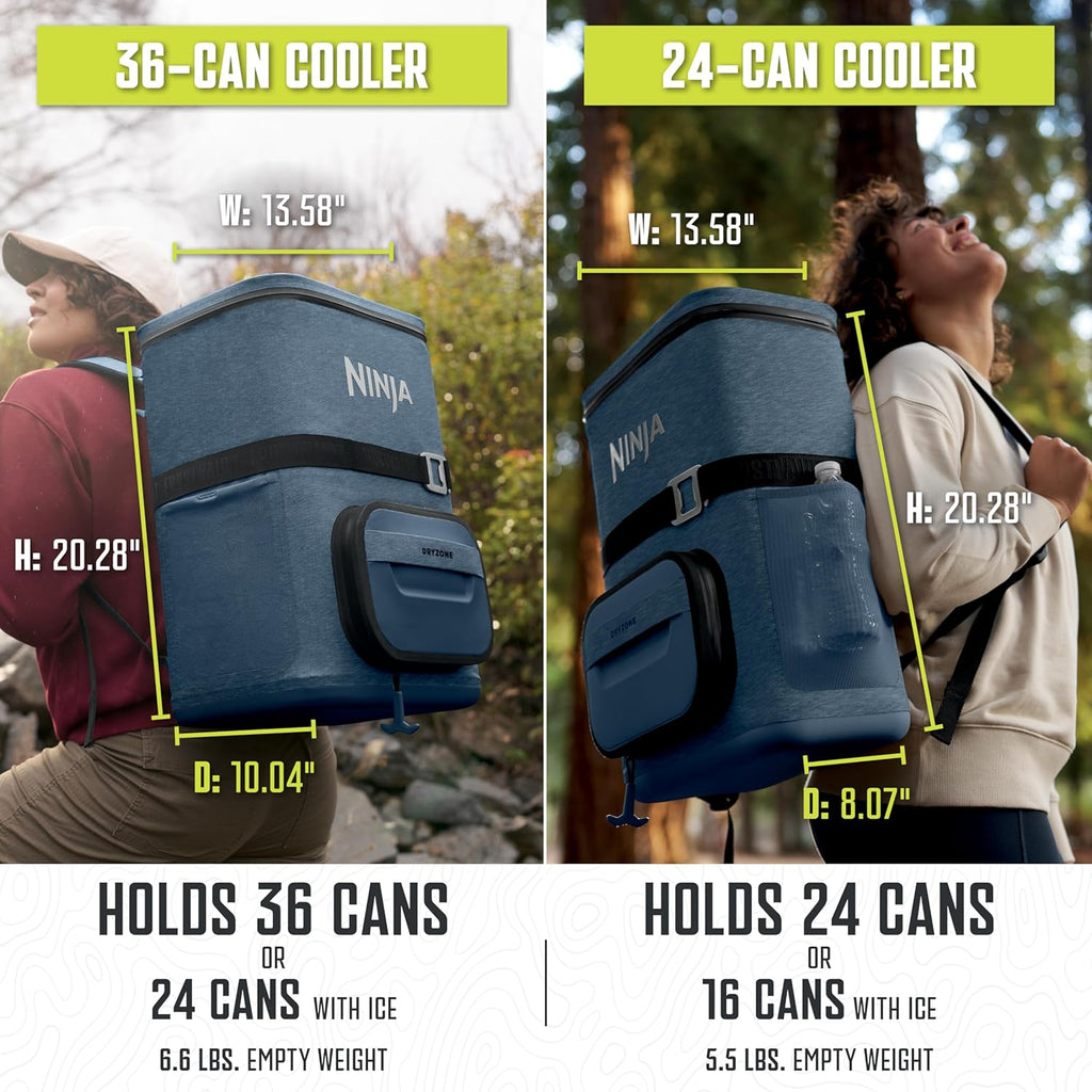 Ninja FrostVault™ Go Soft Backpack Cooler, Dry Storage, Hammock Hangout | Ninja FrostVault Go soft cooler, stays cool for hours with a leakproof, easy-access lid, and carries like a backpack