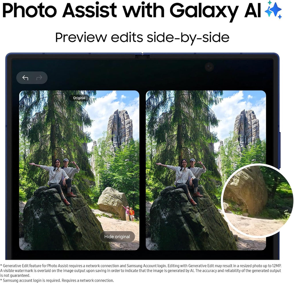 Samsung Galaxy Z Fold7 AI Phone, Thin and Light Foldable Design, Large Screen, 200MP Camera, 256GB Storage, 12GB Memory, 4400 mAh Battery, Blue Shadow, 3 Year Extended Warranty (UK Version)