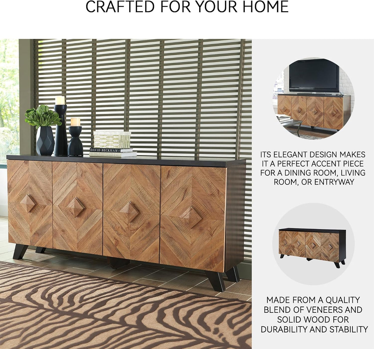 Signature Design by Ashley 72" Sideboard Accent Cabinet with Doors