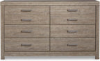 Signature Design by Ashley Culverbach Scandinavian 6 Drawer Dresser, Weathered Gray