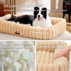 Bedsure ComfyFleece® Cute Dog Beds Large Sized Dog Washable，36in Cream