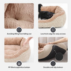 INVENHO Medium Dog Beds for Medium Dogs Washable, Rectangle Dog Bed Medium Size Dog, Orthopedic Dog Bed, Warming Soft Calming Sleeping Puppy Bed Durable Pet Bed with Anti-Slip Bottom M(30"x24"x9")