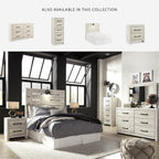 Signature Design by Ashley Cambeck 6 Drawer Dresser, Farmhouse White Wood | 59"W double dresser in engineered wood and decorative laminate, 6 drawers with faux linen lining, Includes tip restraint