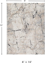 Signature Design by Ashley Wyscott Living Room Rug, 8x10 Modern Abstract | 17 mm high-low pile polyester and polypropylene, Exact 7'10" x 10'3" dimensions, Natural jute backing