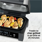 Ninja® Foodi® Smart XL 6-in-1 Indoor Grill & Air Fryer, Black/Silver, DG551 | Smart Cook System & Foodi Smart Thermometer, XL capacity, perfect doneness, rare to well done. 6-in-1: Grill, Air Fry & more.