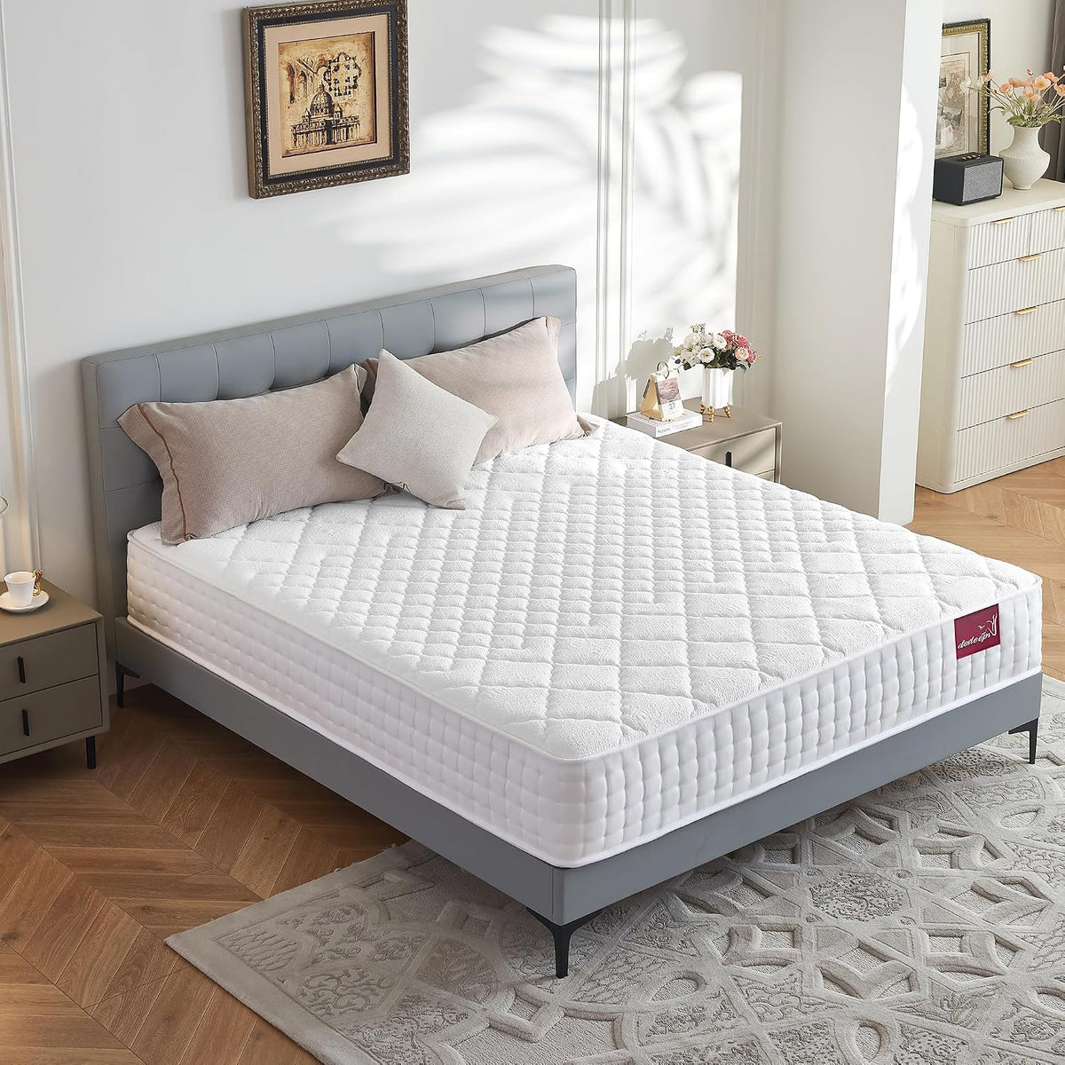 dosleeps 6FT Super King 14 Inch Medium Firm Memory Foam Hybrid Mattress