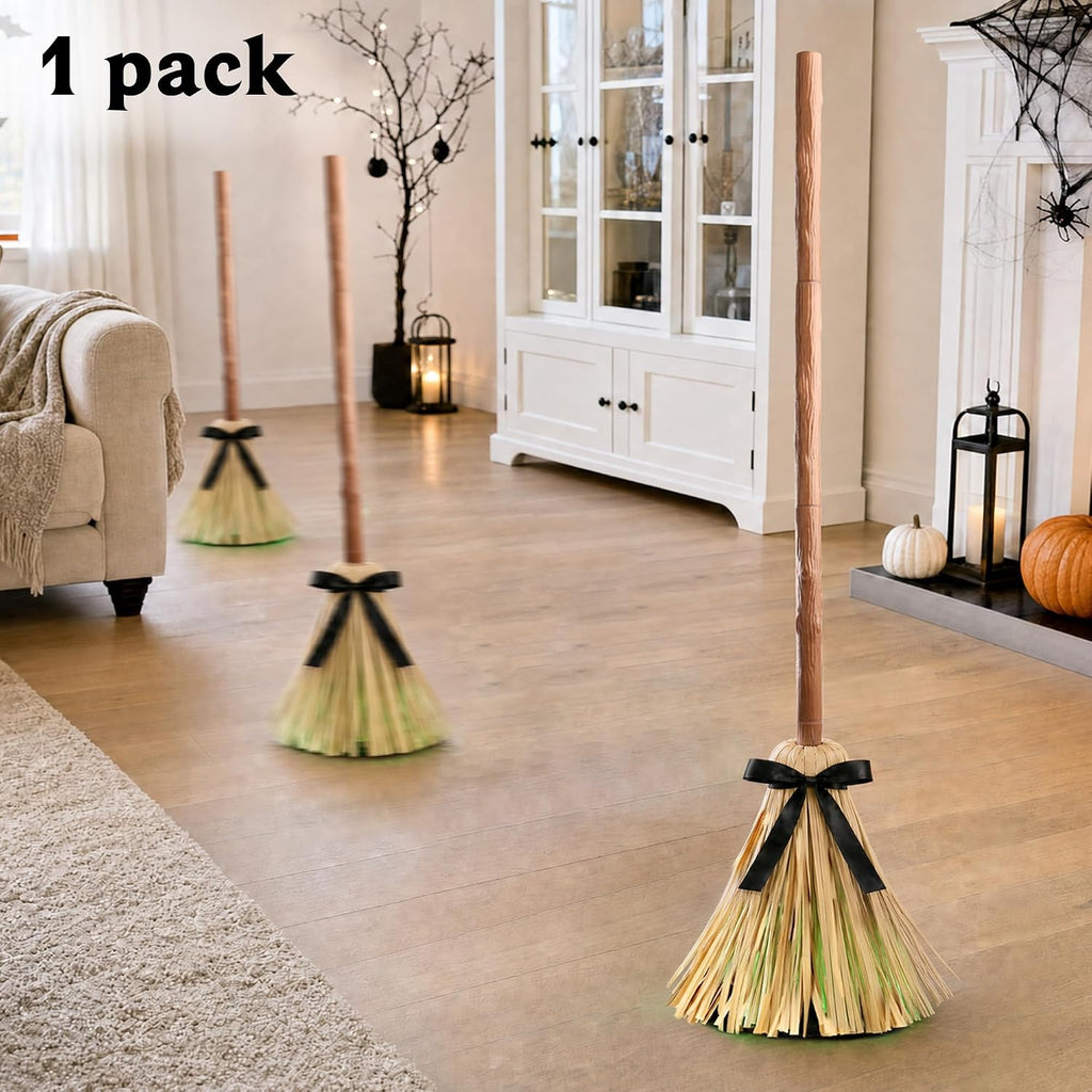 Halloween Decorations Indoor - 49" Animated Floating Lighted Witch Broom