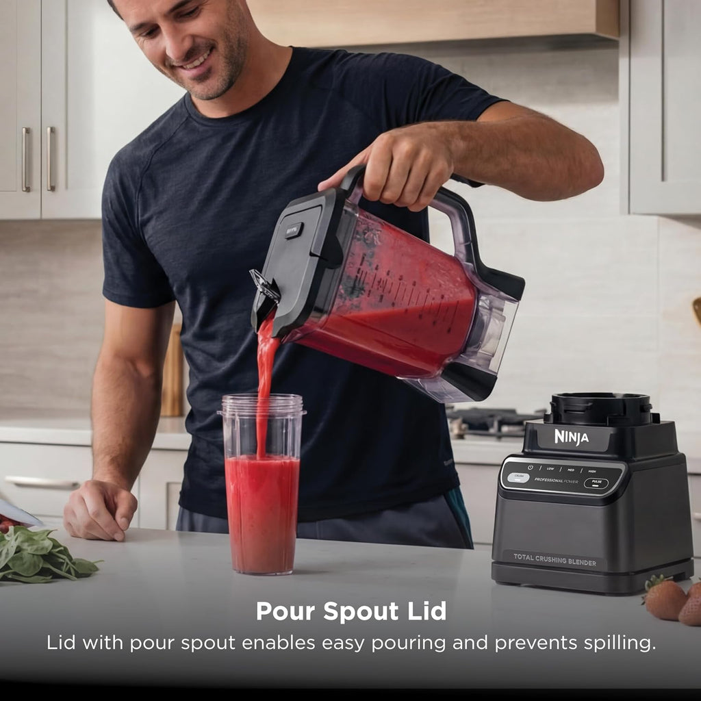 Ninja Professional Blender 2.0, 1200W, Auto-iQ, 72oz Pitcher, BR201AMZ | 1200W Total Crushing blades + Auto-iQ Crush program for smoothies & frozen drinks. 4 speeds. Dishwasher safe.