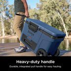 Ninja FrostVault™ 45qt Cooler with Wheels, Dry Storage, Lakeshore Blue | Ninja FrostVault's 45-qt capacity holds 68 cans, keeps food cool & dry, and rolls easily on all-terrain wheels