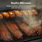 Ninja FlexFlame ProConnect Grill & Smoker, 5-in-1, Black/Gold, PG305 | Ninja FlexFlame ProConnect smokes & griddles with 200-600°F precision, synced to your phone for real-time cook alerts.