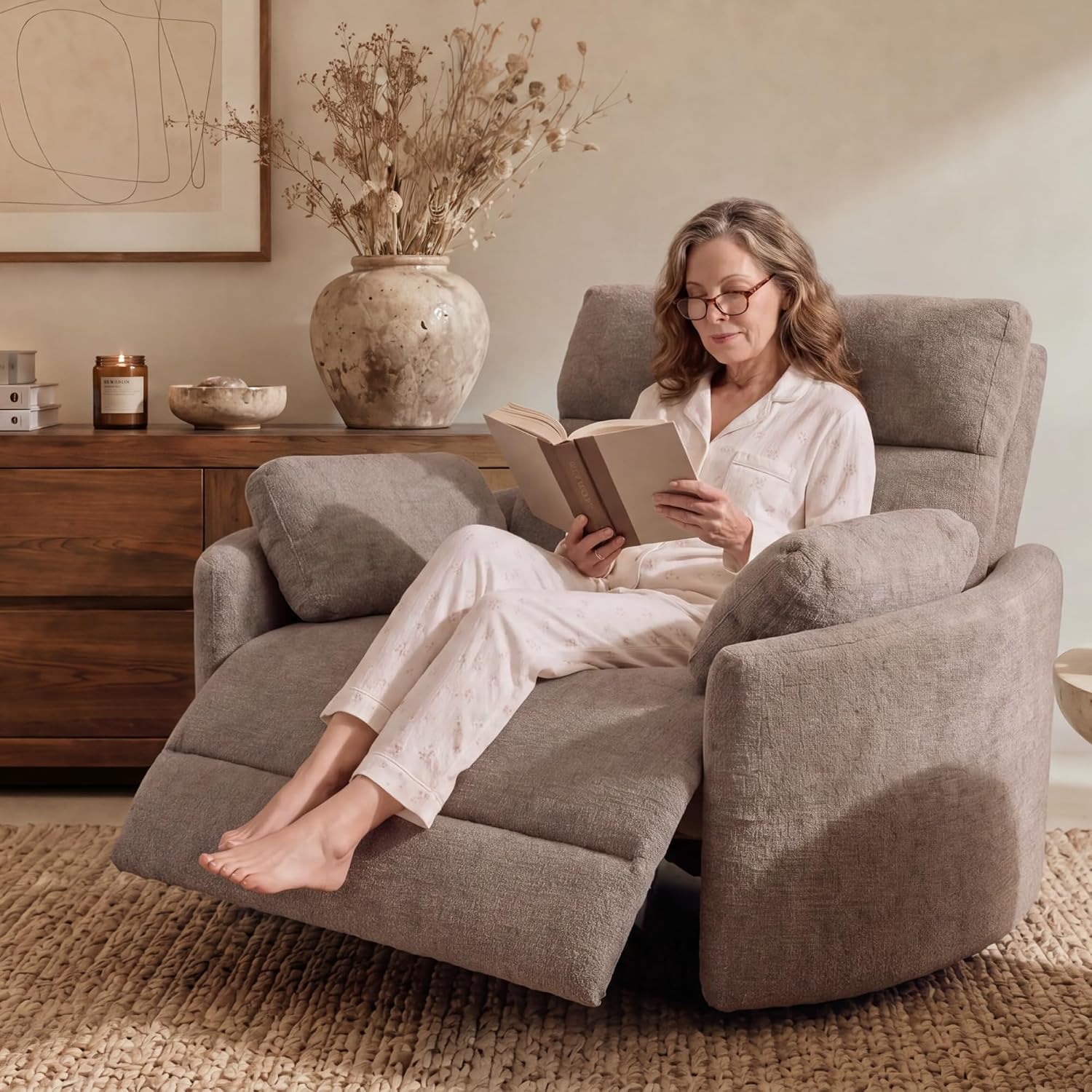 Tivra™ Mochi Oversized Power Recliner - 54" Luxury Lounging Chair