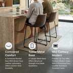 Signature Design by Ashley Counter Height Bar Stools, Set of 2, Brown