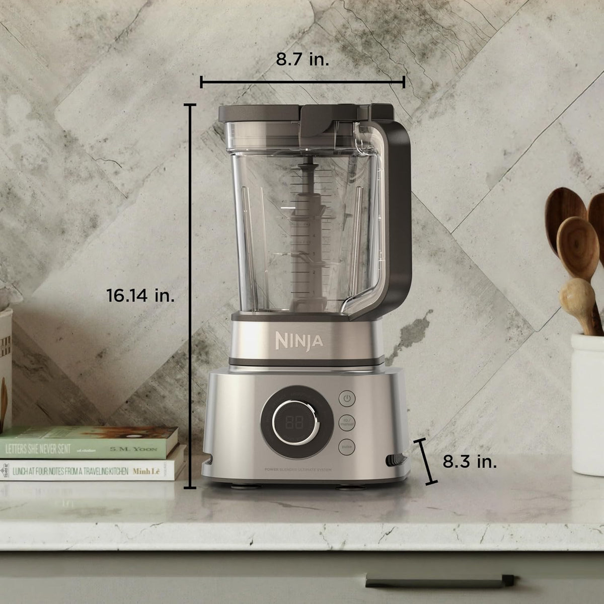 Ninja Foodi Power Blender & Processor System, 7 Functions, Silver, SS401 | 72-oz blend & processing pitcher plus XL smoothie bowl maker & nutrient extractor. 7 functions, dishwasher safe.