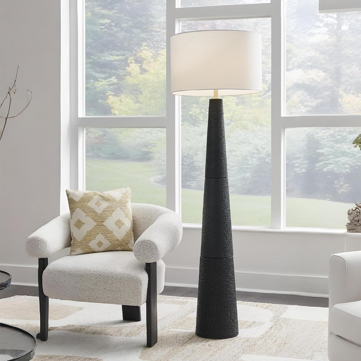 Signature Design by Ashley Hallburg Floor Lamp, Modern Black