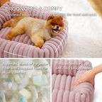 Bedsure ComfyFleece® Cute Dog Beds Large Sized Dog Washable，36in Cream