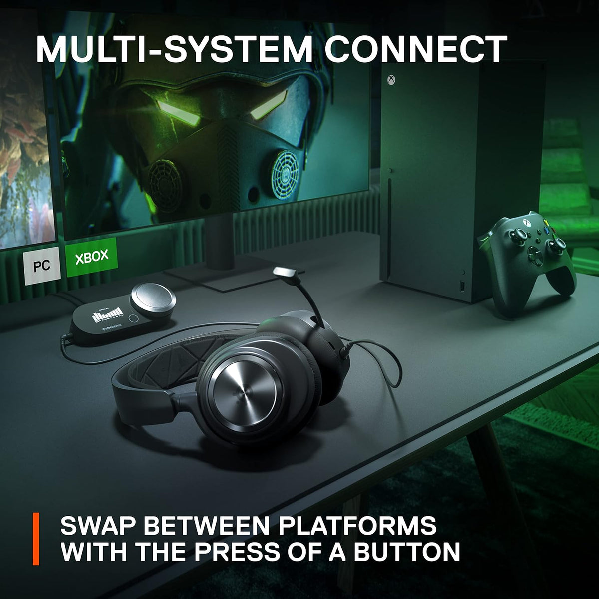 SteelSeries Arctis Nova Pro for Xbox - Multi-System Gaming Headset (Xbox, PC, Switch & More) - Premium Hi-Fi Drivers - Hi-Res Certified GameDAC Gen2 - 360° Spatial Audio - Retractable Mic
