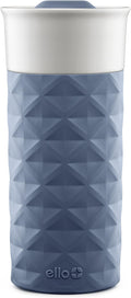 Ello Ogden BPA-Free Ceramic Travel Mug with Lid, Evening Blue, 16 oz