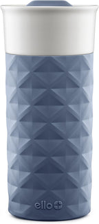 Ello Ogden BPA-Free Ceramic Travel Mug with Lid, Evening Blue, 16 oz