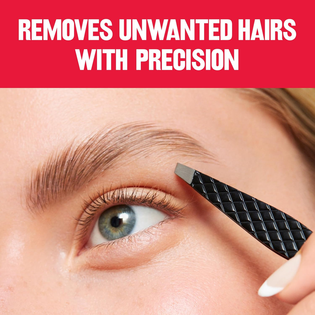 Revlon Expert Slant Tip Tweezer, Black, 1 Count