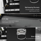 HOMCOM 6 Drawer Tool Chest Lockable Top Case 600mm x 260mm x 340mm Black