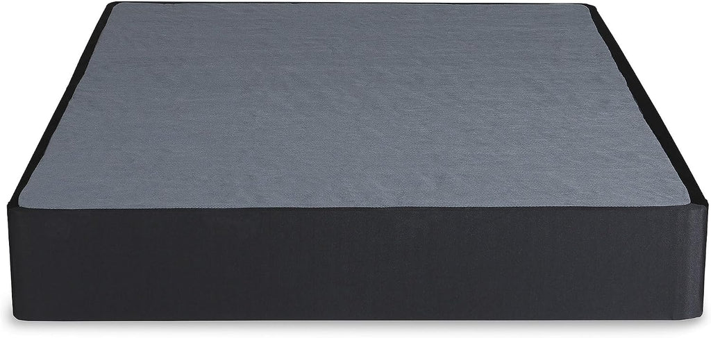 Signature Design by Ashley 10 Inch Metal Box Spring for Full Bed | 10-in height with rounded corners, Folding design for easy transport, Removable black cover, Foundation Series