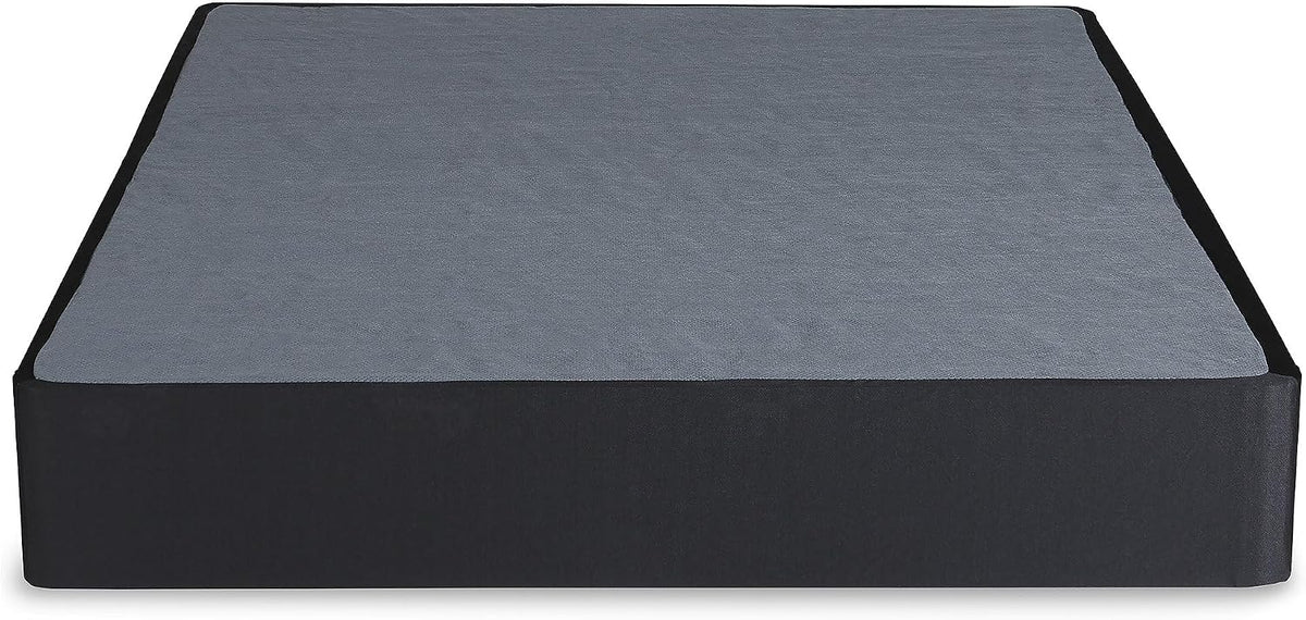 Signature Design by Ashley California King Box Spring Foundation, Black | Sturdy metal cal king box spring alternative, Removable fabric cover, Folds flat, Black/gray, Foundation Series