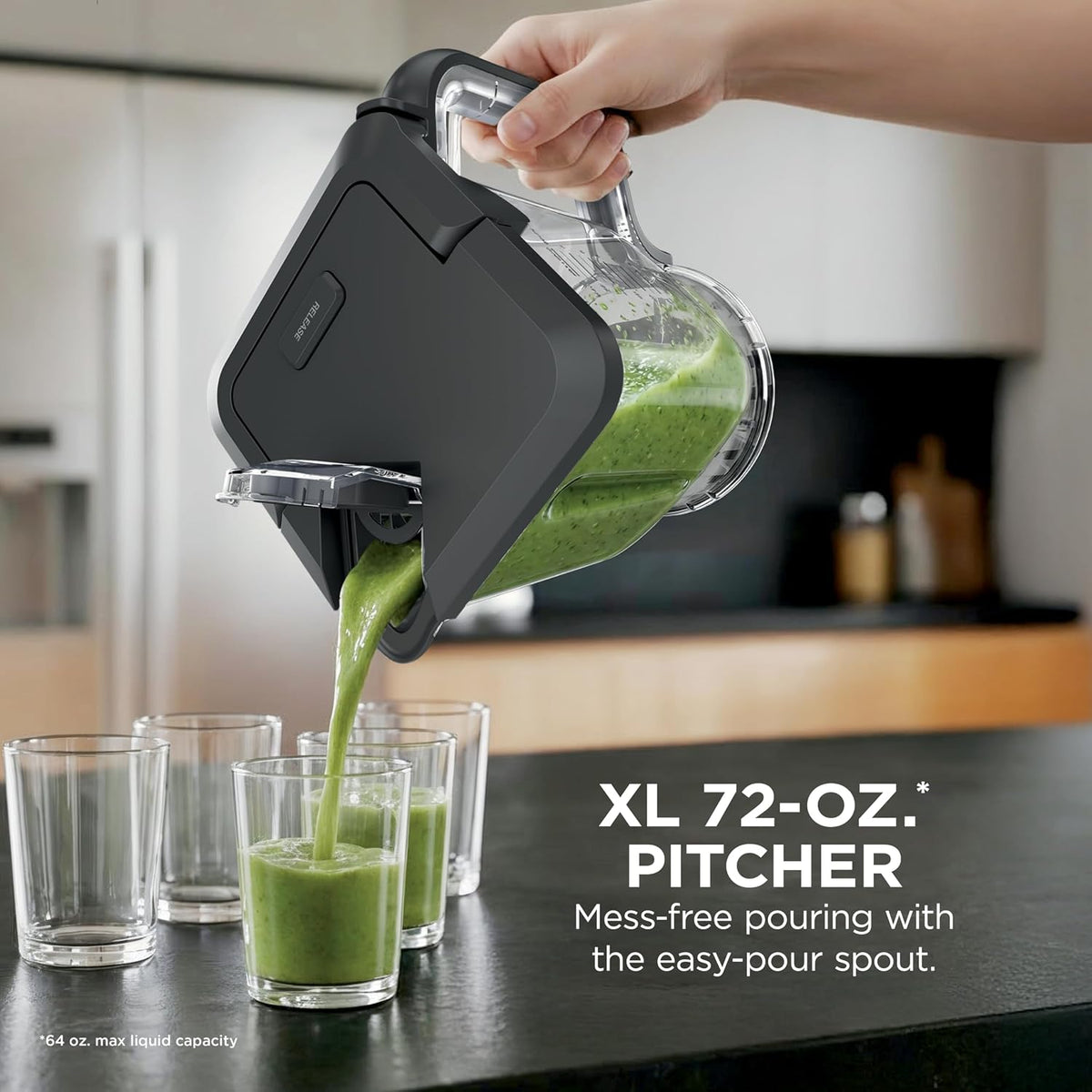 Ninja BlendPro Kitchen System, 72oz Blender, 5-Cup Processor, Beige, BO402 | Total Crushing presets for smoothies, ice crush, purees & extracts. 72-oz blender + 5-cup processor + 18-oz cup. 1200W.