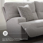 Signature Design by Ashley 3-Piece Modular Power Reclining Sectional | L-shape zero-gravity recline, Stain-resistant Next-Gen Nuvella fabric, Fits 36-inch doorway, Acklen Place Series