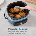Ninja® PossibleCooker™ PRO Plus, 8.5-qt, Blue Macaron, MC2001 | 9-in-1 replaces 16 tools, 1400W, Slow Cook, Sear, Sauté, Proof, Pasta/Rice, oven-safe ceramic pot, cooker-to-oven-to-table.