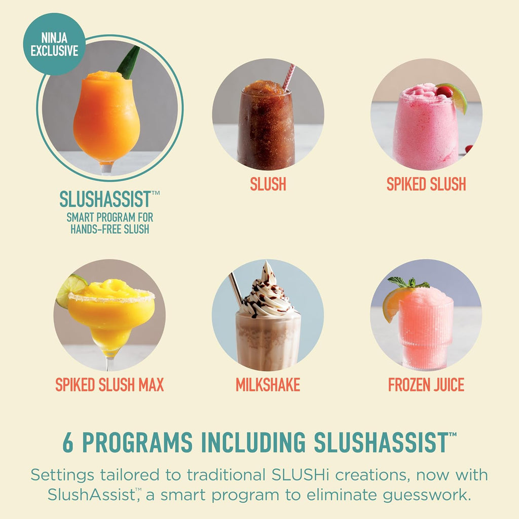 Ninja SLUSHi Max XXL Smart Frozen Drink Maker | Top Performance & Smart Technology, Party-Size 150oz Capacity, No Ice Needed, 6 Programs, Ideal Temp & Texture up to 12 hours | Mint FS605IV